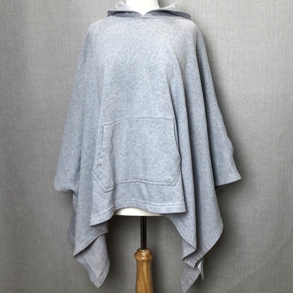 MV Sport Amanda Sweatshirt Poncho in Grey - Picture 3 of 5